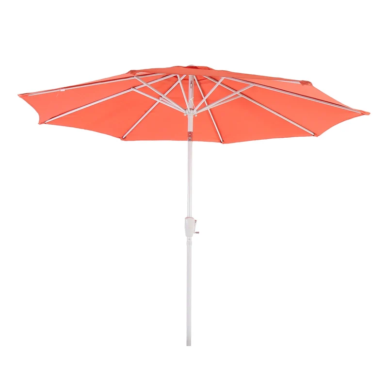 Parasol de jardin Ø 3m inclinable polyester/aluminium 5kg Terracotta 04_0003884