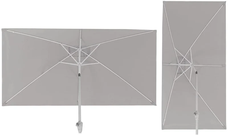 Parasol de jardin 2x3m rectangulaire inclinable polyester/aluminium 4,5kg anthracite 04_0003889
