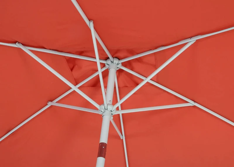 Parasol de jardin 2x3m rectangulaire inclinable polyester/aluminium 4,5kg terracotta 04_0003896