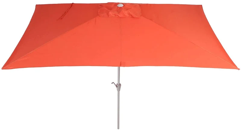 Parasol de jardin 2x3m rectangulaire inclinable polyester/aluminium 4,5kg terracotta 04_0003896