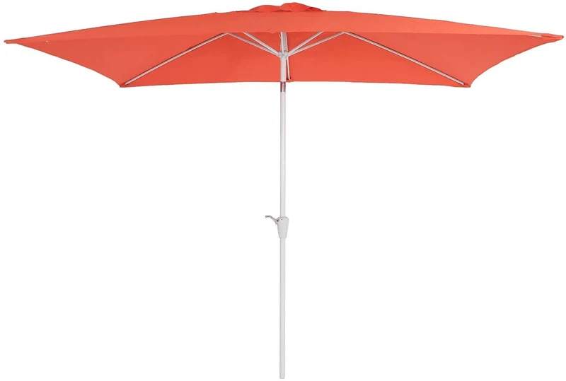Parasol de jardin 2x3m rectangulaire inclinable polyester/aluminium 4,5kg terracotta 04_0003896