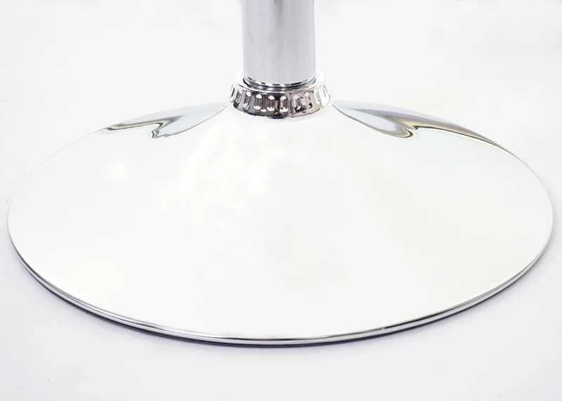 Tabouret de bar chaise de comptoir en tissu gris pieds acier chromé 04_0005240
