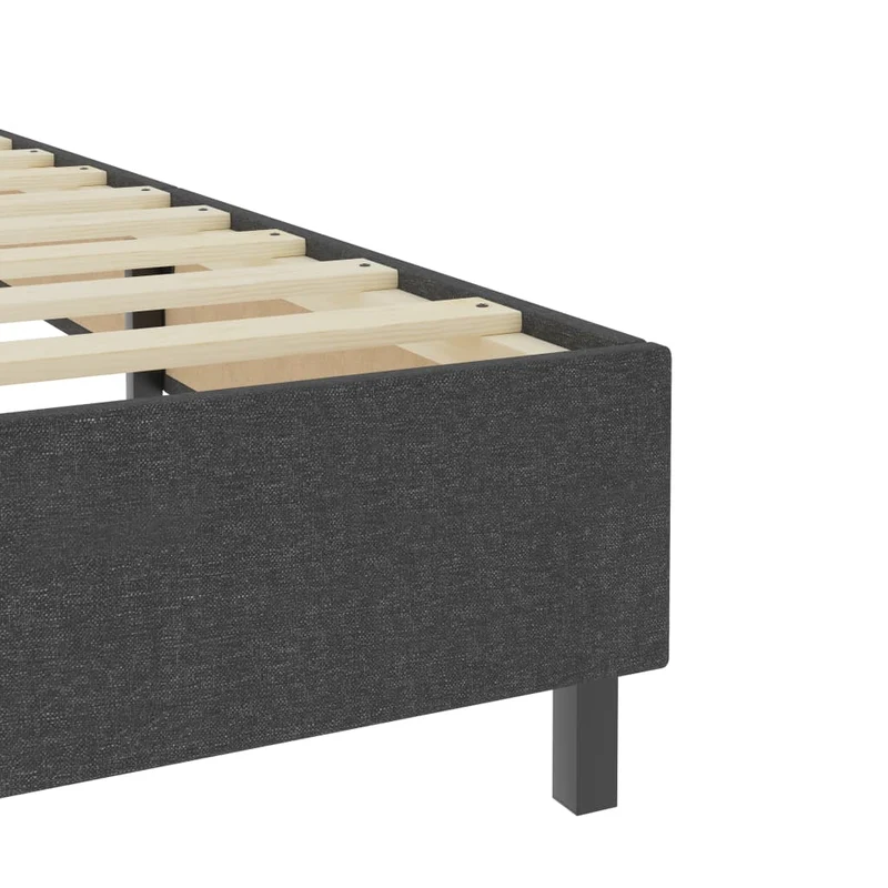 Sommier à lattes sur pieds cadre de lit 100 x 200 cm tissu gris TDL0208037