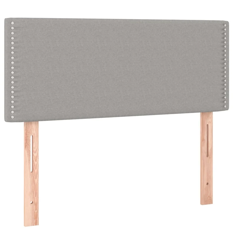 Cadre de lit LED avec sommier tête de lit matelas surmatelas 120x200 cm tissu gris clair TDL0207902