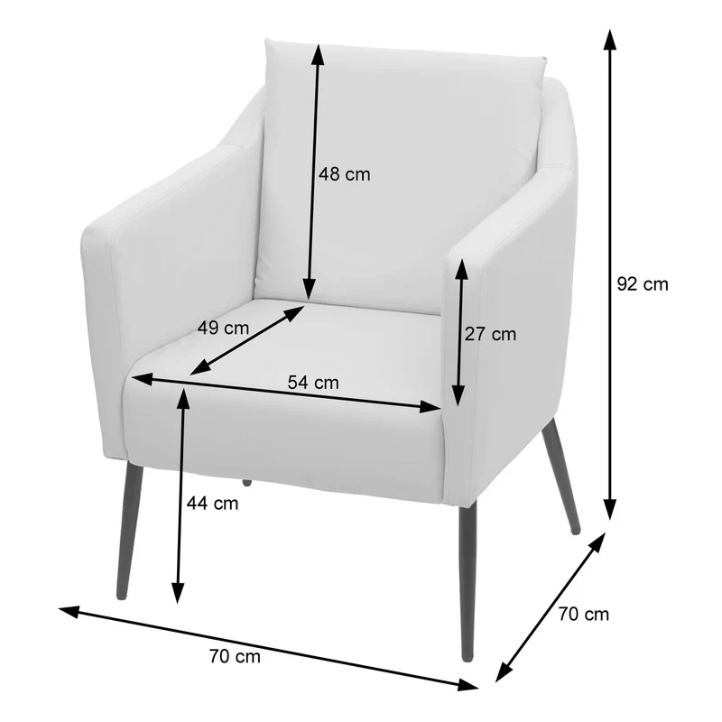 Chaise fauteuil cocktail lounge cadre en métal revêtement en tissu beige 04_0003160