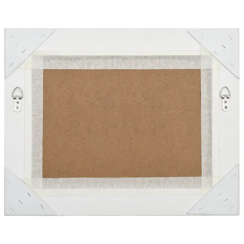 Miroir mural rectangulaire style baroque 50x40 cm Argenté DEC022852