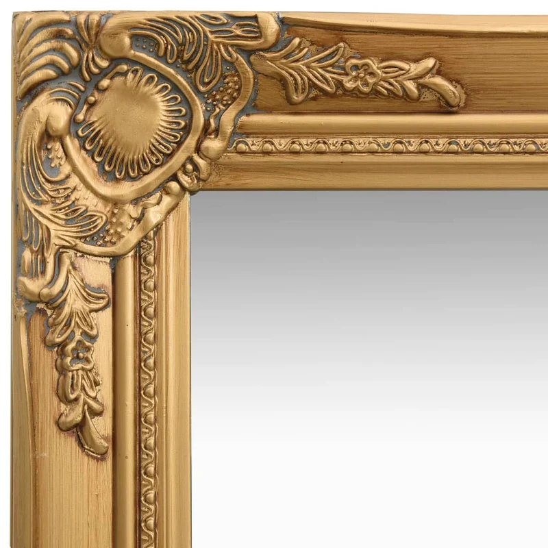 Miroir mural rectangulaire style baroque 50x40 cm Doré DEC022851