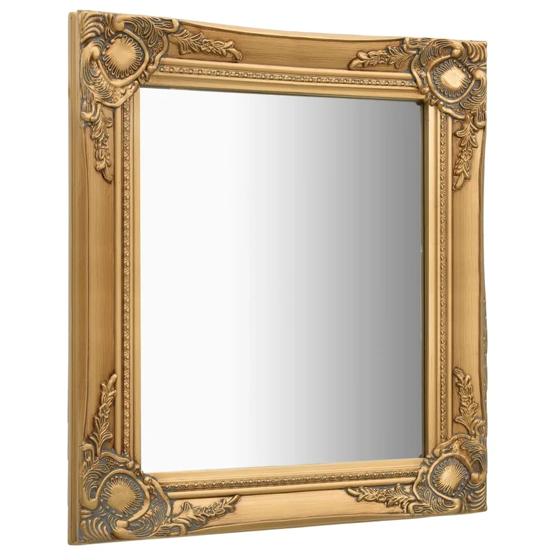 Miroir mural rectangulaire style baroque 50x60 cm Doré DEC022859