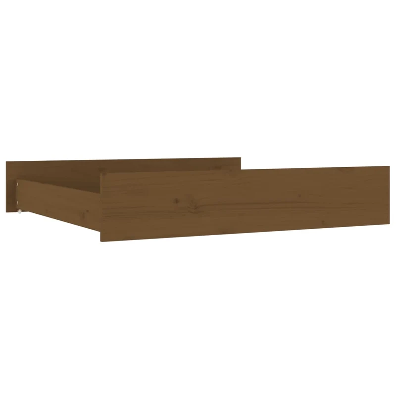 Tiroir de lit rangement avec roulettes lot de 2 bois de pin marron TDL0206822