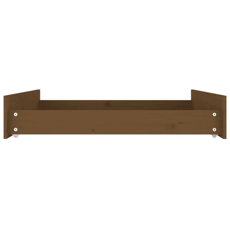 Tiroir de lit rangement avec roulettes lot de 2 bois de pin marron TDL0206822