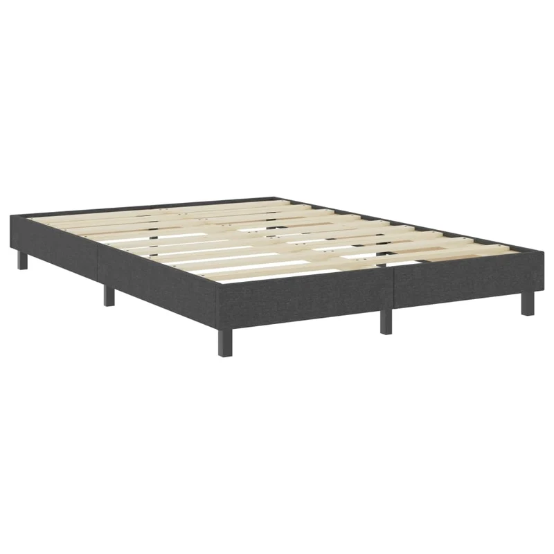 Sommier à lattes sur pieds cadre de lit 140 x 200 cm tissu gris TDL0208034