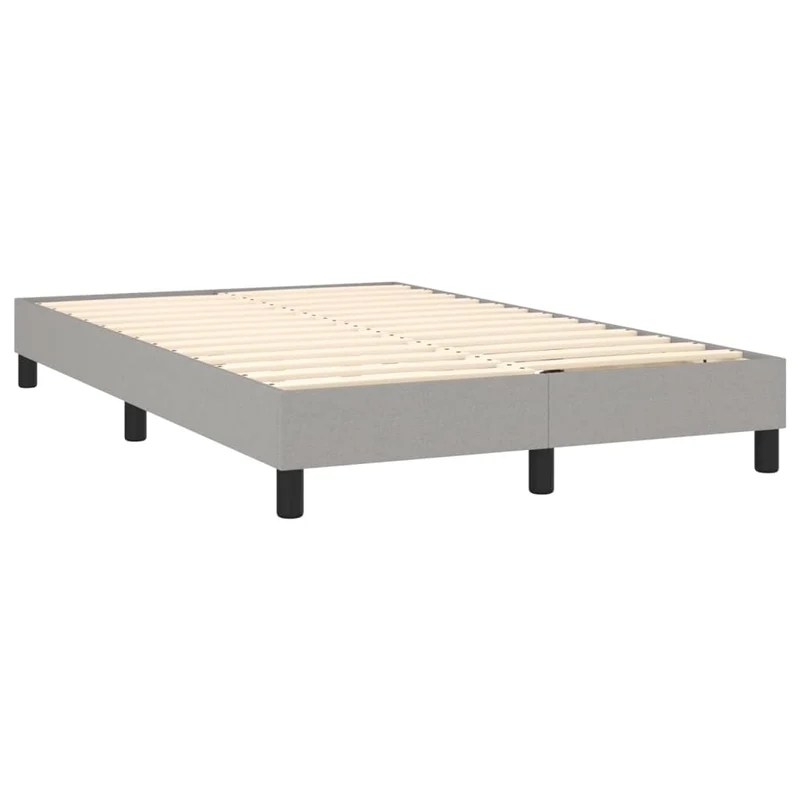 Cadre de lit LED avec sommier tête de lit matelas surmatelas 120x200 cm tissu gris clair TDL0207893
