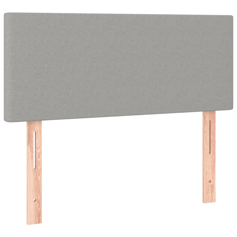 Cadre de lit LED avec sommier tête de lit matelas surmatelas 120x200 cm tissu gris clair TDL0207893