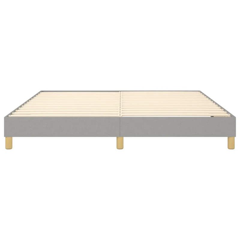 Sommier à lattes sur pieds cadre de lit 160x200 cm tissu gris clair TDL0207187
