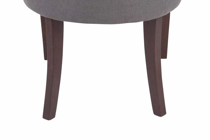 Lot de 2 chaises de salle à manger avec boutons décoratives assise en tissu gris foncé pieds foncés 10_0001519