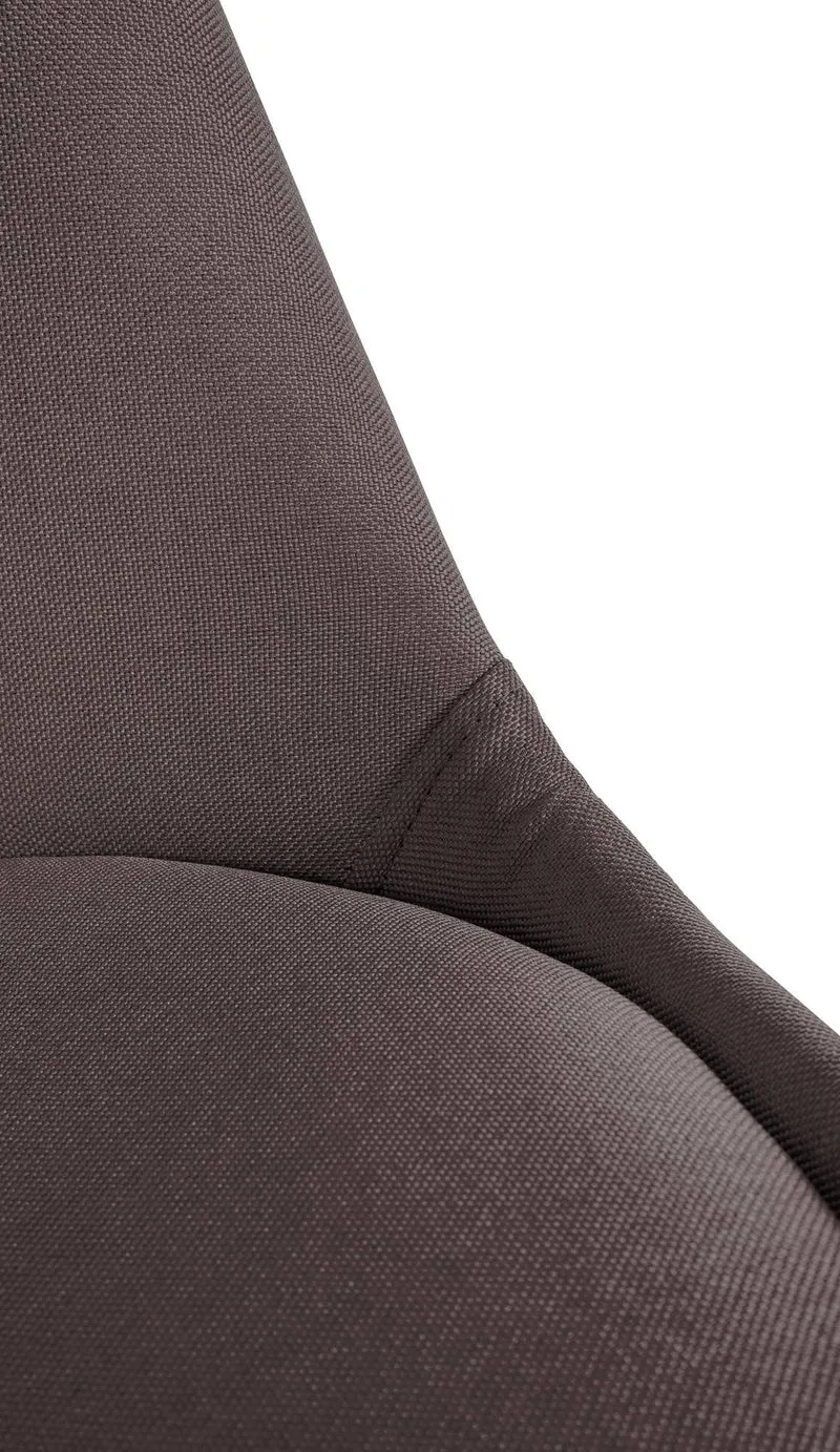 Chaise de salle à manger x1 style scandinave en tissu taupe pieds en bois clair 10_0001486