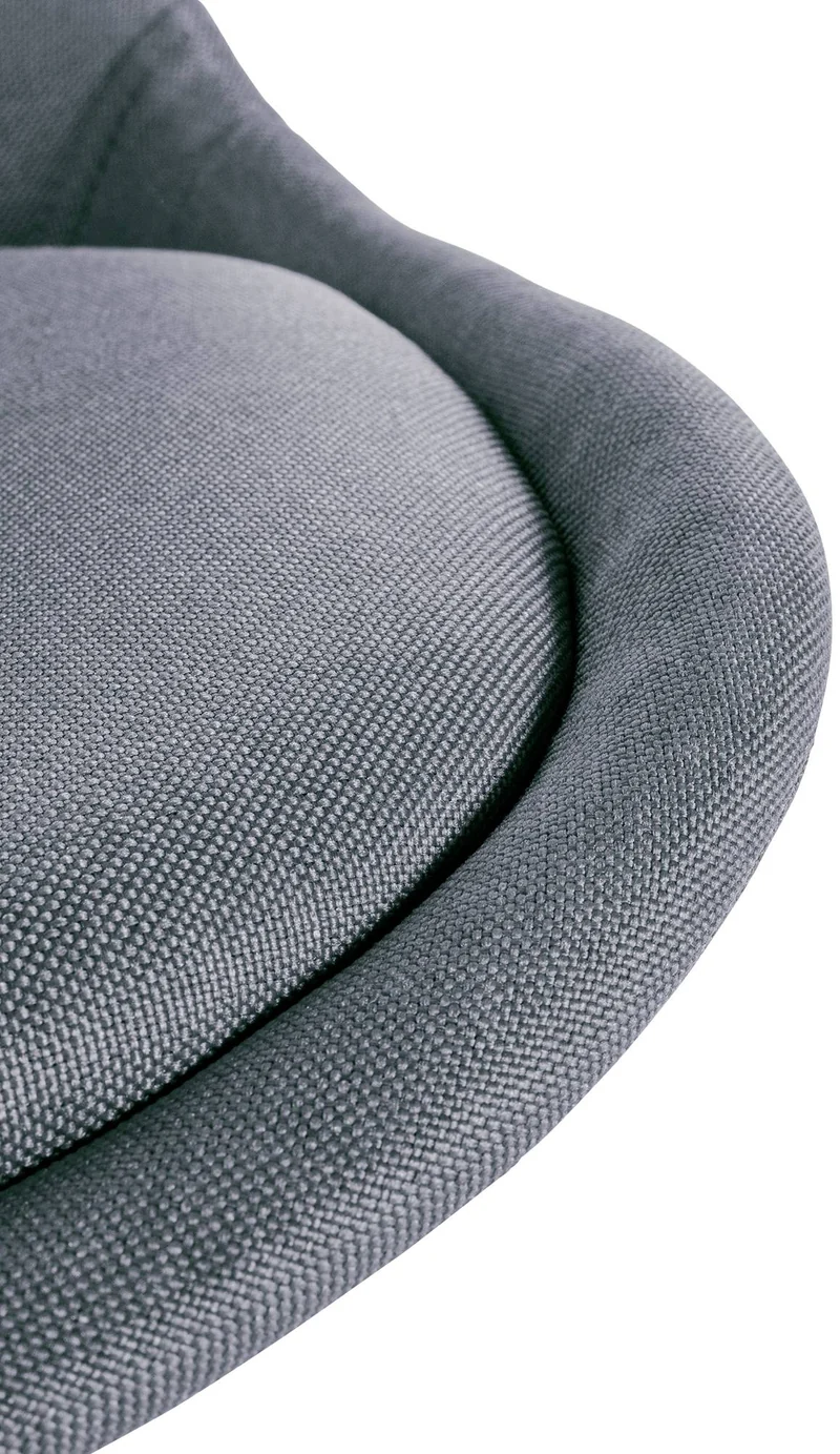 Chaise de salle à manger x1 style scandinave en tissu gris clair pieds en bois clair 10_0001479