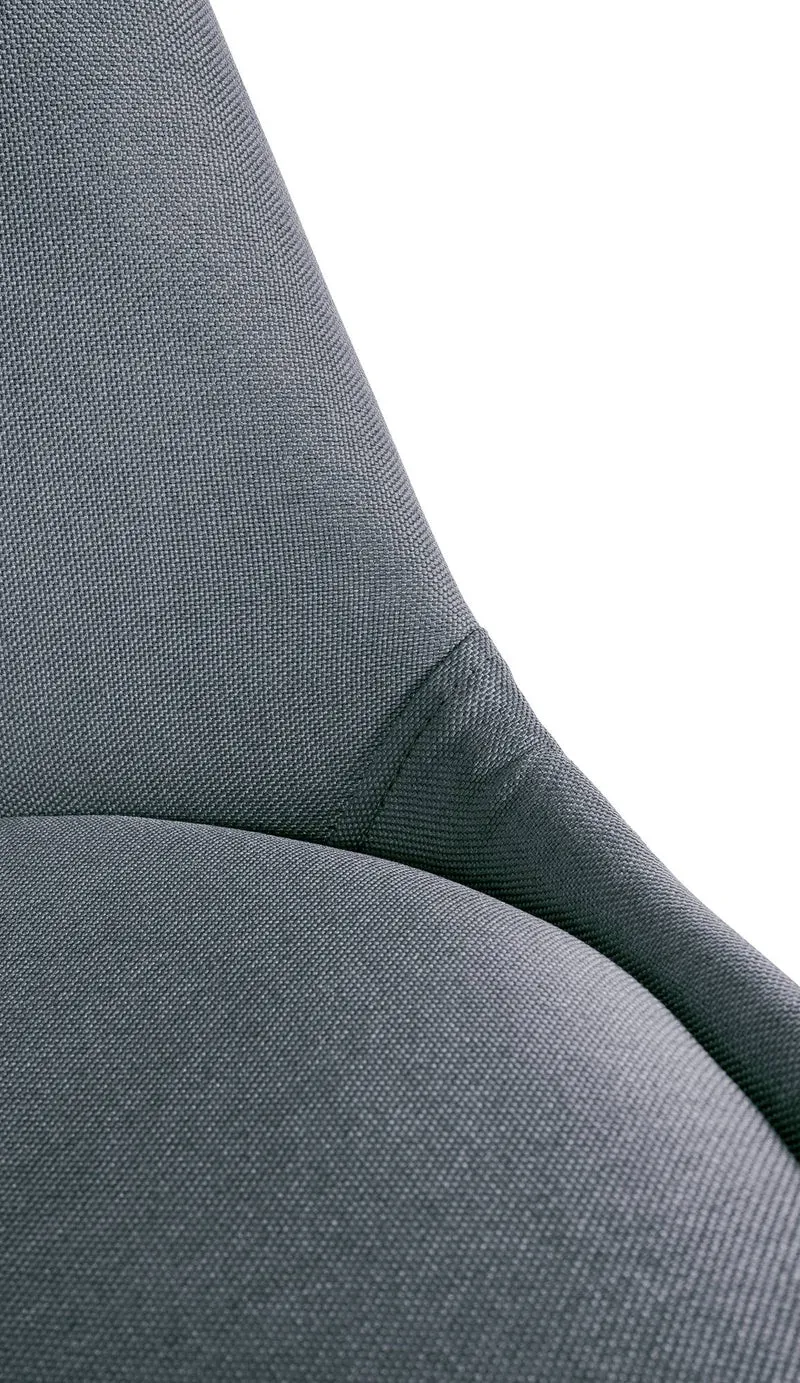 Chaise de salle à manger x1 style scandinave en tissu gris clair pieds en bois clair 10_0001479