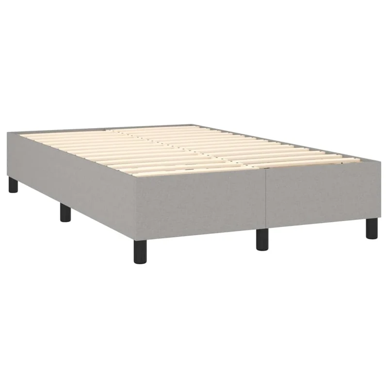 Cadre de lit LED avec sommier tête de lit matelas surmatelas 120x200 cm tissu gris clair TDL0207882