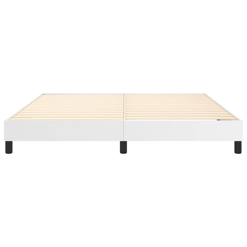 Sommier à lattes sur pieds cadre de lit 180x200 cm synthétique blanc TDL0207360