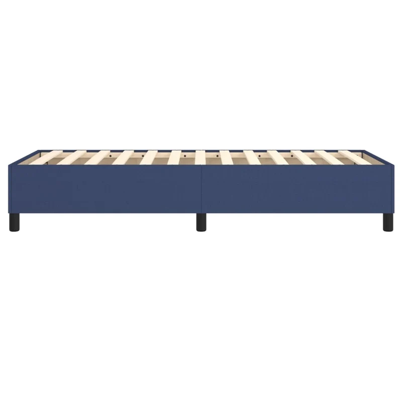 Sommier à lattes sur pieds cadre de lit 90x200 cm tissu bleu TDL0207320