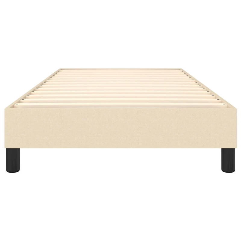 Sommier à lattes sur pieds cadre de lit 80x200 cm tissu crème TDL0207245