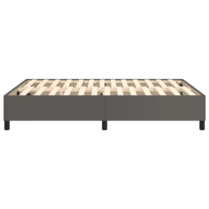 Sommier à lattes sur pieds cadre de lit 140x190 cm synthétique gris TDL0207228