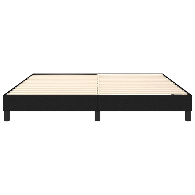 Sommier à lattes sur pieds cadre de lit 180x200 cm tissu noir TDL0206999