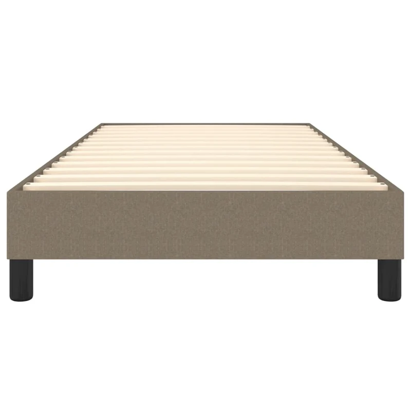 Sommier à lattes sur pieds cadre de lit 90x200 cm tissu taupe TDL0206915