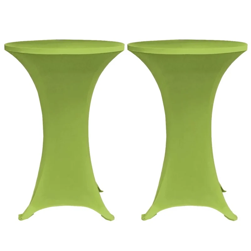 Housse de table extensible 2 pcs Ø 60 cm Verte DEC022380