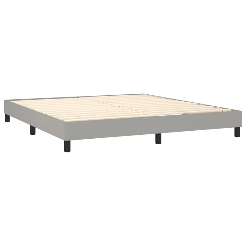 Cadre de lit LED avec sommier tête de lit matelas 180x200 cm tissu gris clair TDL0208505