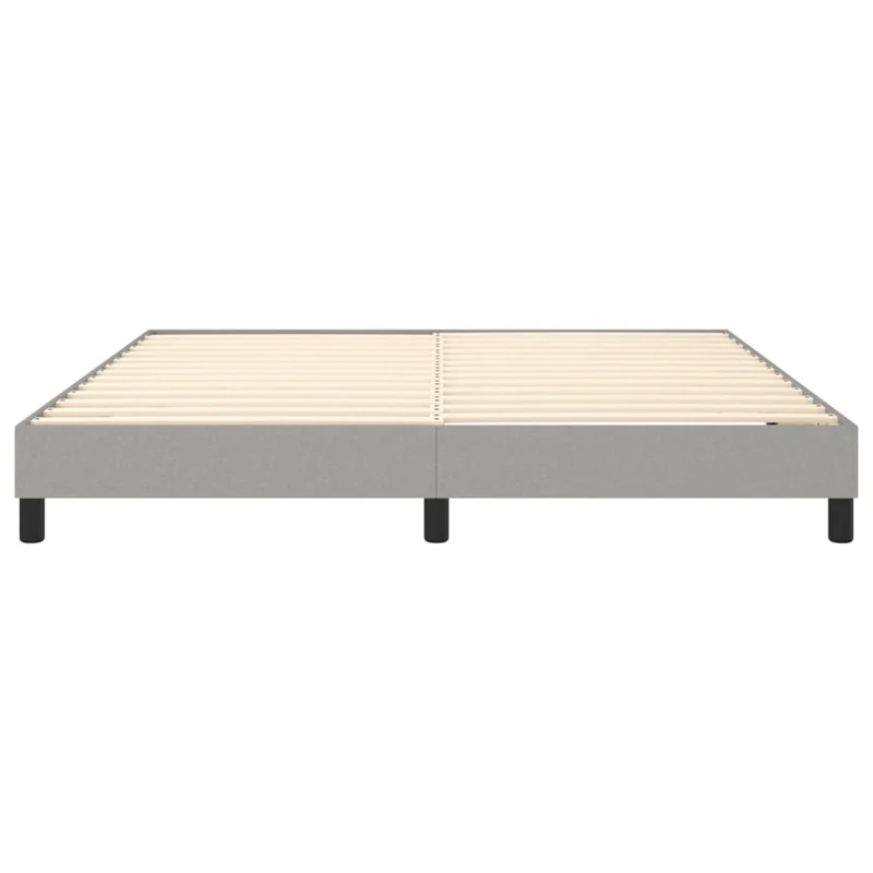 Sommier à lattes sur pieds cadre de lit 160x200 cm tissu gris clair TDL0207188