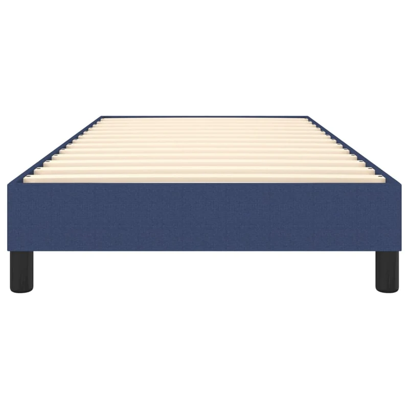 Sommier à lattes sur pieds cadre de lit 90x200 cm tissu bleu TDL0207318