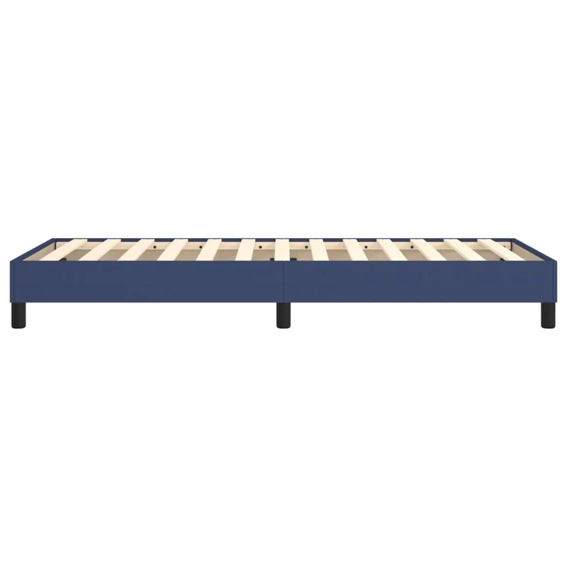Sommier à lattes sur pieds cadre de lit 90x200 cm tissu bleu TDL0207318