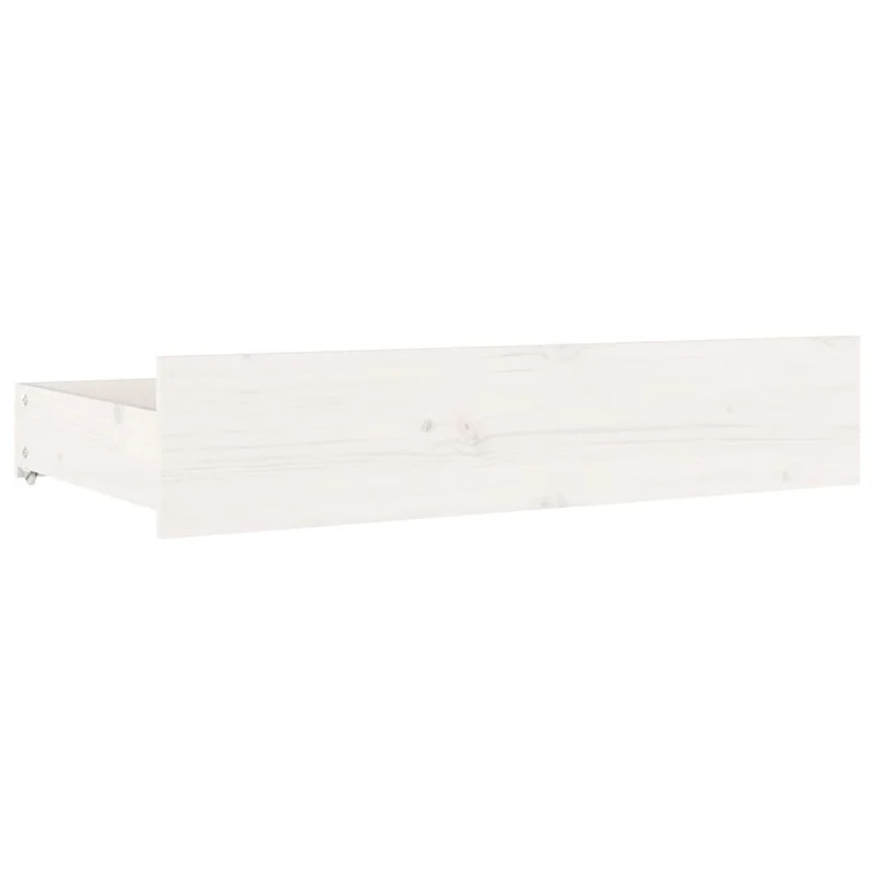 Tiroir de lit rangement avec roulettes lot de 4 bois de pin blanc TDL0206816
