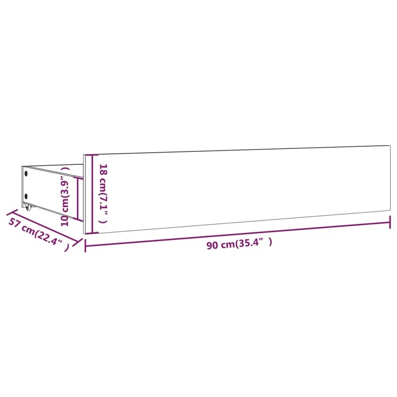 Tiroir de lit rangement avec roulettes lot de 4 bois de pin blanc TDL0206816