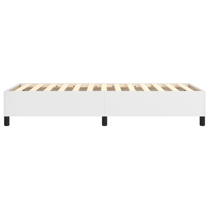 Sommier à lattes sur pieds cadre de lit 90x200 cm synthétique blanc TDL0207351