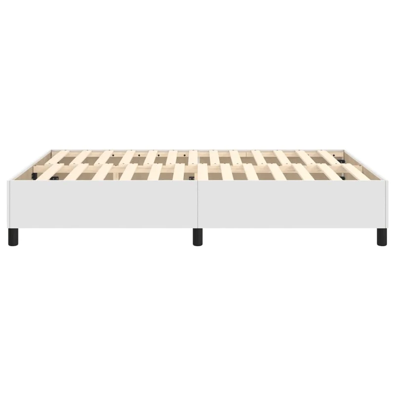 Sommier à lattes sur pieds cadre de lit 140x190 cm synthétique blanc TDL0207365