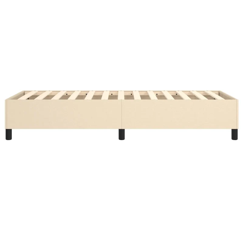 Sommier à lattes sur pieds cadre de lit 90x200 cm tissu crème TDL0207236