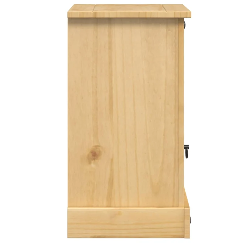 Table de chevet avec tiroir et compartiment avec porte 45 x 35 x 64 cm bois de pin massif DEC033903