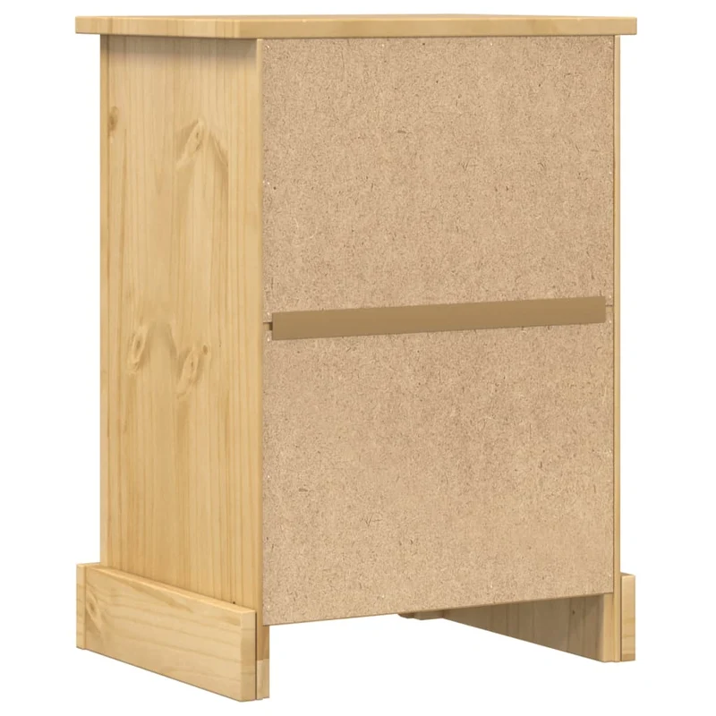 Table de chevet avec tiroir et compartiment avec porte 45 x 35 x 64 cm bois de pin massif DEC033903