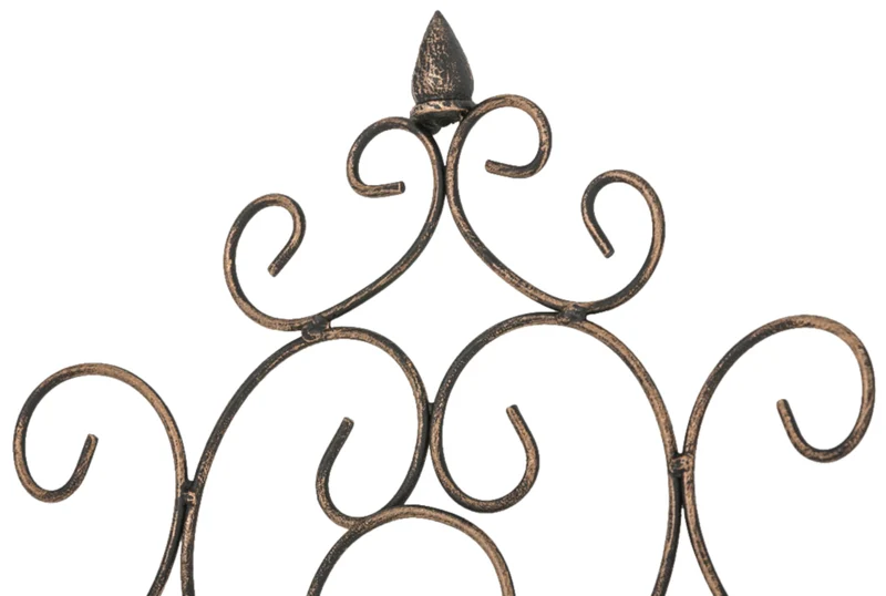 Lot de 2 treillis support pour plantes grimpantes métal bronze 10_0003844