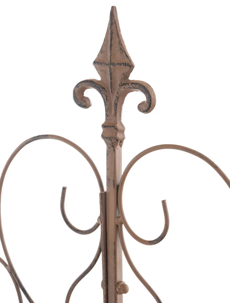 Lot de 2 treillis de jardin support pour plantes grimpantes 133x99 cm en métal marron vieilli 10_0003836