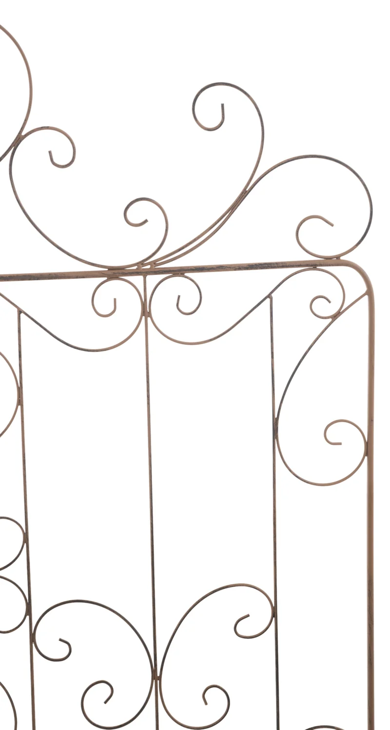 Lot de 2 treillis de jardin support pour plantes grimpantes 133x99 cm en métal marron vieilli 10_0003836