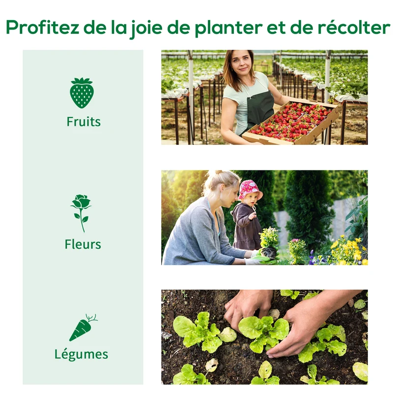 Serre de jardin tunnel 4 x 2 x 2,05 m protection anti-uv aération moustiquaires style contemporain en polyéthylène vert 21_0004104