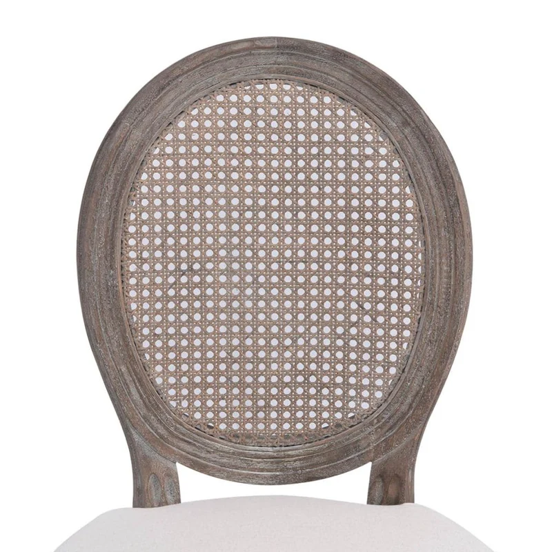 Lot de 2 chaises de salle à manger cuisine design classique tissu crème CDS020435