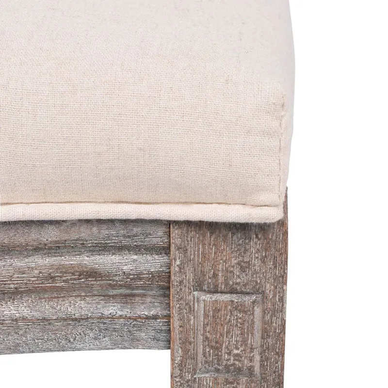 Lot de 2 chaises de salle à manger cuisine design classique tissu crème CDS020435