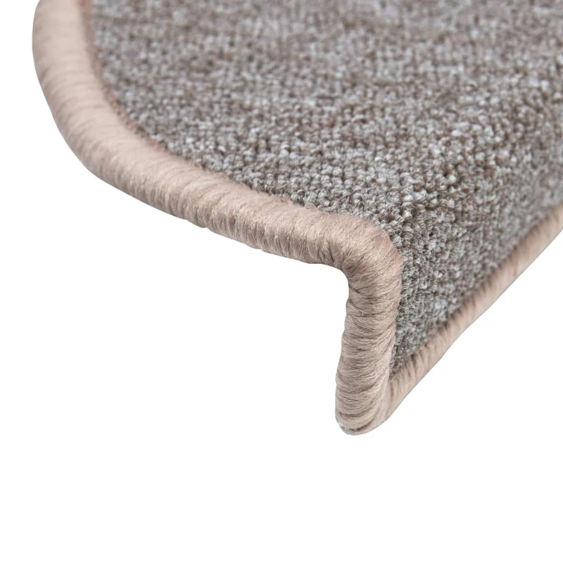 Tapis d'escalier 15 pièces Marron clair 65 x 24 x 4 cm DEC023554