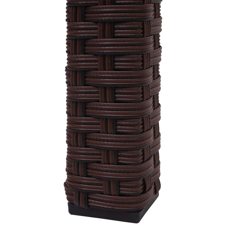 Table de jardin balcon 120x75cm en polyrotin marron 04_0005069