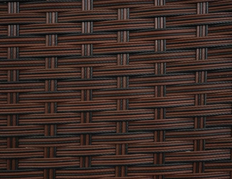 Banc de jardin balcon terrasse en polyrotin marron oreiller noir 04_0001112